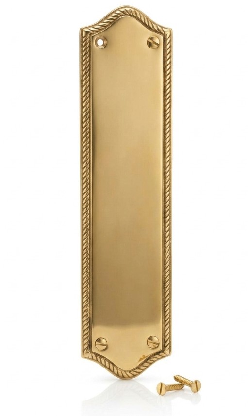 Brass Push Plate Georgen (48) g130 Maharaja Type 12"x2.1/4"